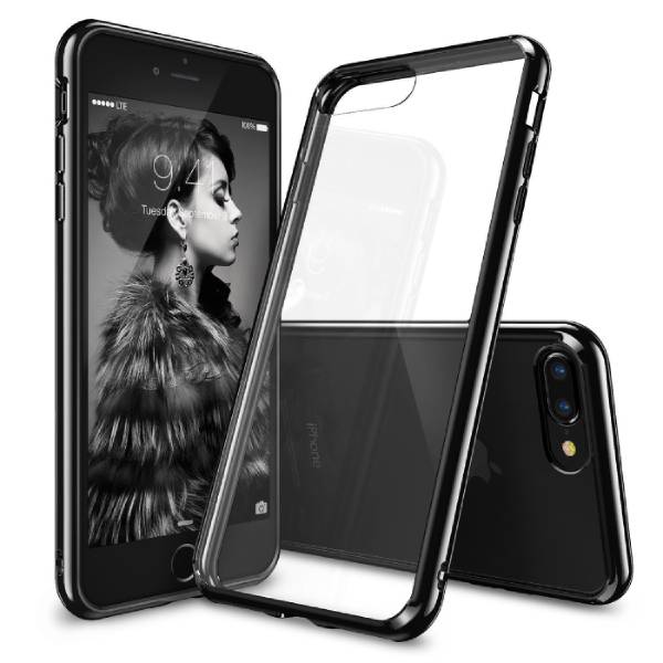 Buy Online Transparent case with rubber sides (shock proof) for Apple iPhone Smartphone