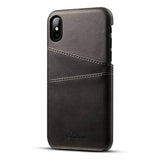 Buy Online Genuine PU Leather Case with Card Slots for Apple iPhone Mobile