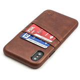 Buy Online Genuine PU Leather Case with Card Slots for Apple iPhone Mobile